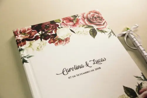 Livro de mensagens para casamento