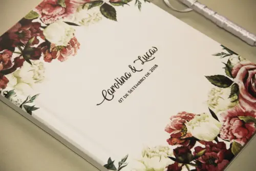 Livro de mensagens para casamento