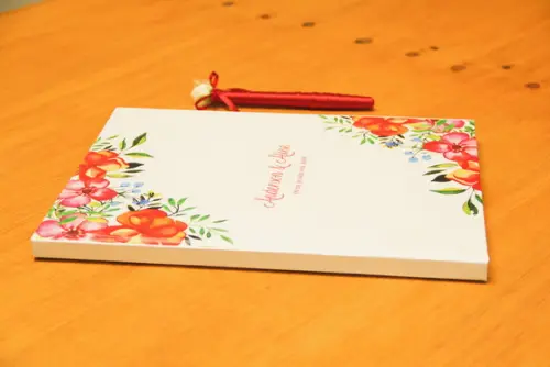 Livro de mensagens para casamento