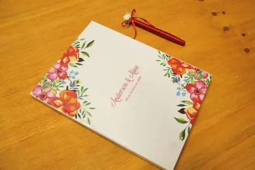 Livro de mensagens para casamento
