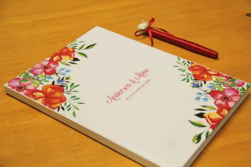 Livro de mensagens para casamento