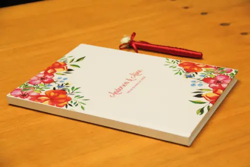 Livro de mensagens para casamento
