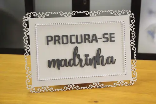 Placa de Daminha - Casamento Clássico