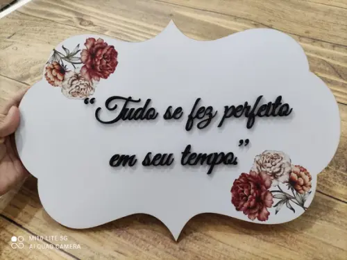 Placa de Daminha - Casamento Rústico