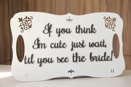 Placa de Daminha - Casamento Clássico