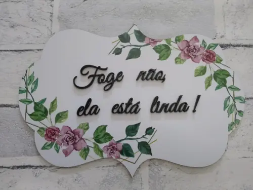 Placa de Daminha - Casamento Rústico