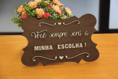 Placa de Daminha - Casamento Rústico