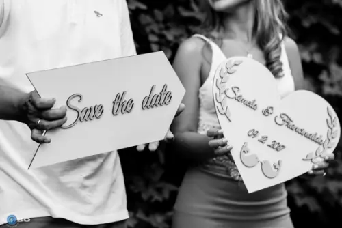 Placa para save the date