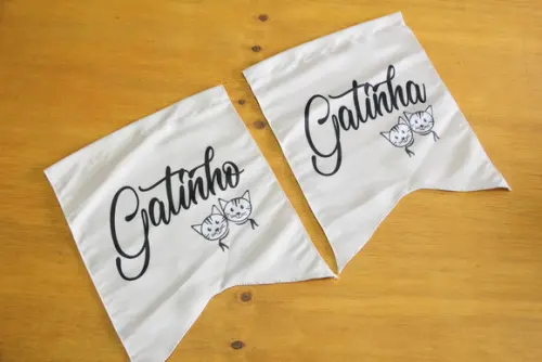 Placas para Cadeira dos Noivos
