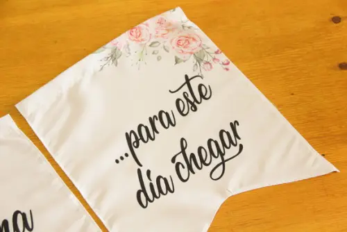 Placas para Cadeira dos Noivos em Tecido