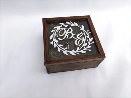 Porta Alianças para Casamento Rústico