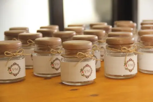 Pote de vidro para lembrancinha
