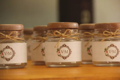 Pote de vidro para lembrancinha