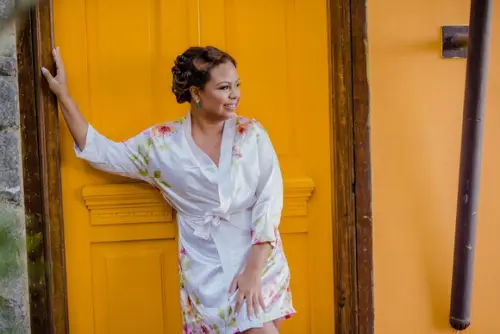 Robe floral estampado