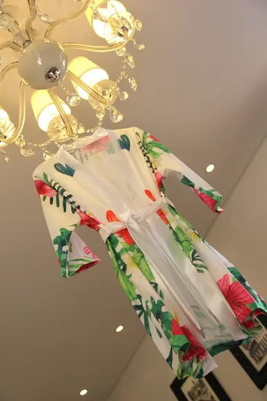 Robe floral estampado