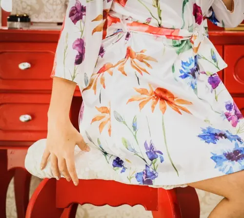 Robe floral estampado Aquarela