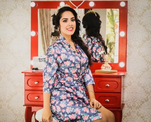 Robe floral estampado Bridesmaid
