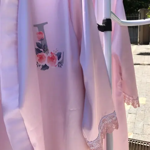Robe floral estampado com renda