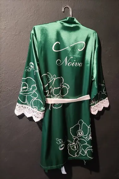 Robe Floral Estampado com Renda