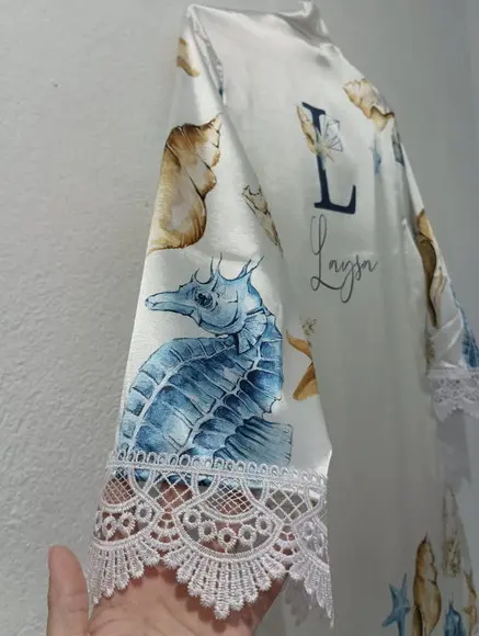 Robe Floral Estampado com Renda