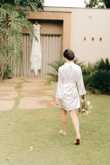 Robe Floral Estampado com Renda