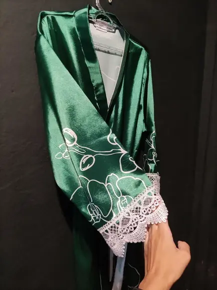Robe Floral Estampado com Renda