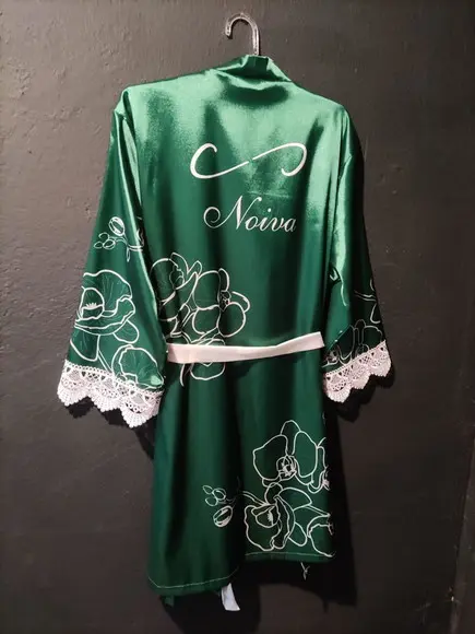 Robe Floral Estampado com Renda