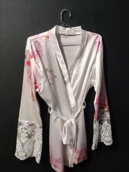 Robe Floral Estampado com Renda