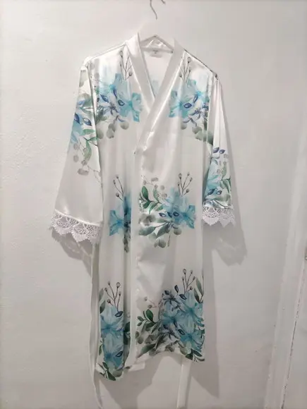 Robe Floral Estampado com Renda