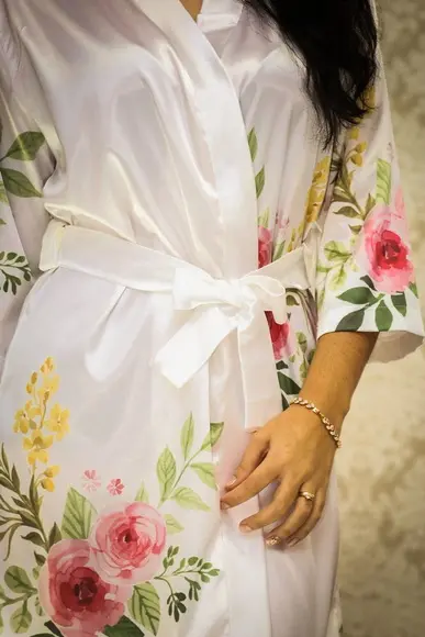 Robe floral estampado Cor-de-Rosa