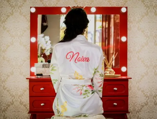 Robe floral estampado Cor-de-Rosa