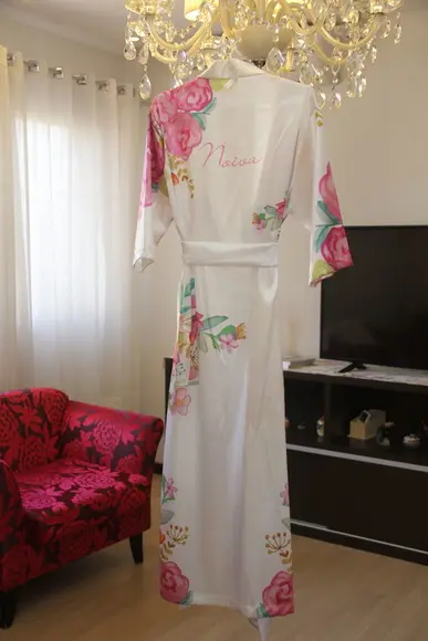 Robe Floral Estampado Longo