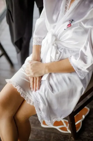 Robe Liso com Renda