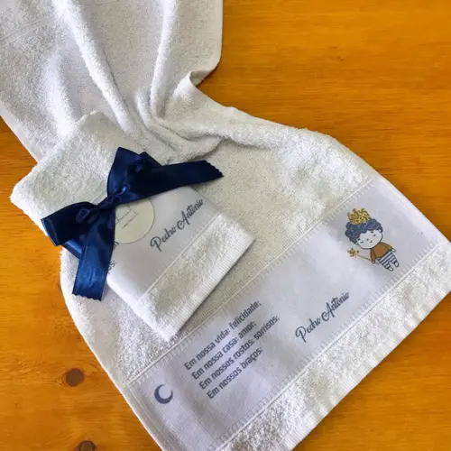 Toalha Lembrancinha de Nascimento