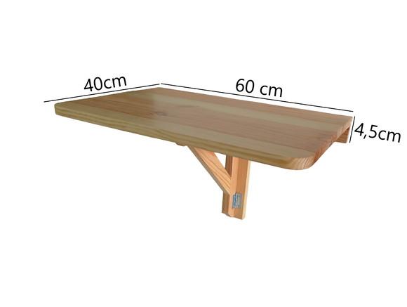 Mesa Retrátil Dobrável em Pinus