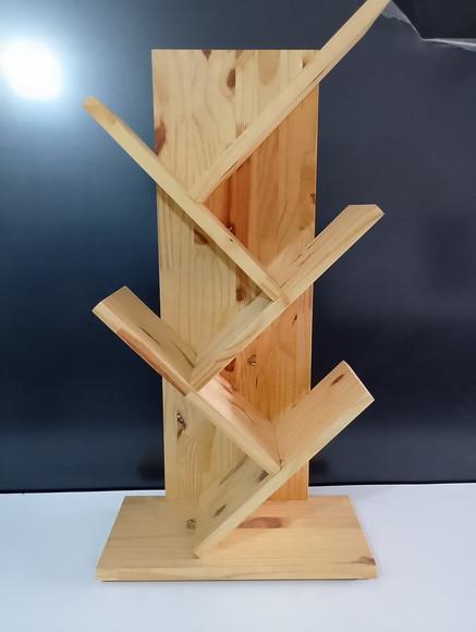 Mini Estante de Livros e Revistas em Pinus