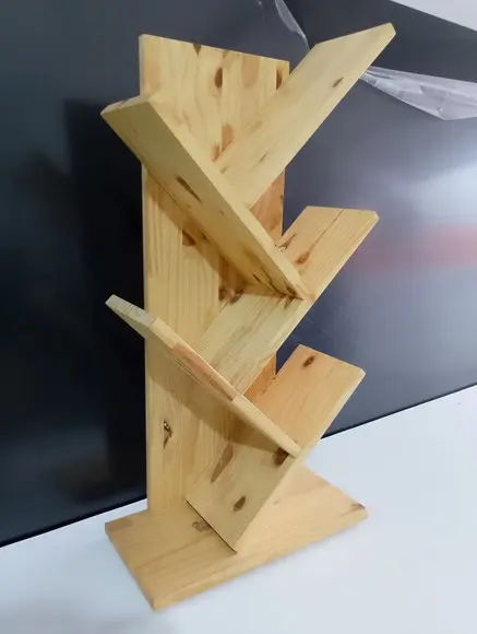 Mini Estante de Livros e Revistas em Pinus
