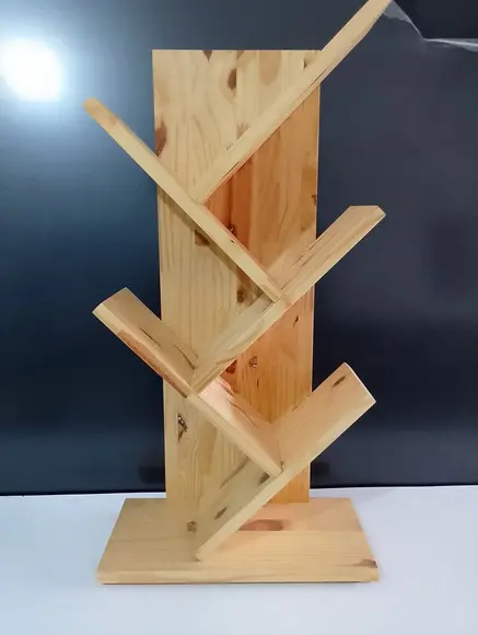 Mini Estante de Livros e Revistas em Pinus