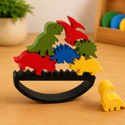 Jogo de Equilíbrio Dinossauros Coloridos