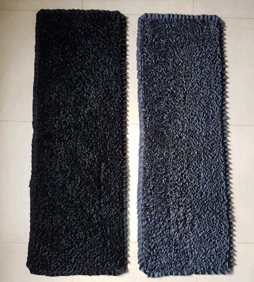 2 Passadeiras de Frufru para Quarto 1m20cm Antiderrapante