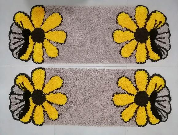 2 Passadeiras Flor Borboleta Antiderrapante