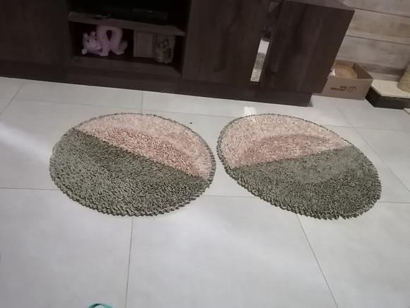 2 Tapetes de Sala Frufru Antiderrapante