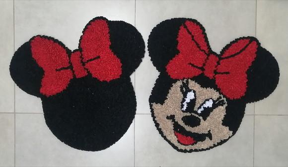 2 Tapetes Frufru Minnie Antiderrapante