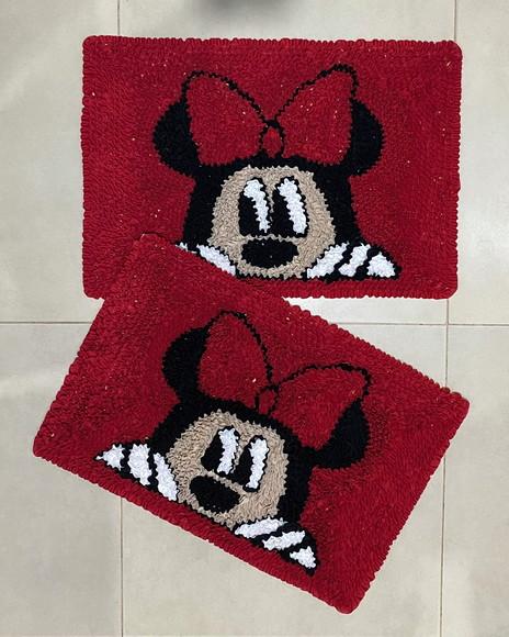 2 Tapetes Frufru Minnie Antiderrapante