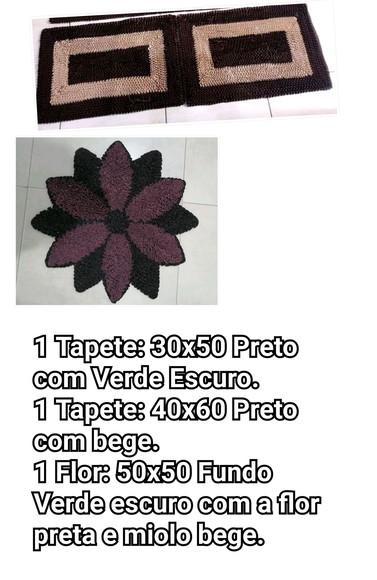 3 Tapetes Frufru Antiderrapante