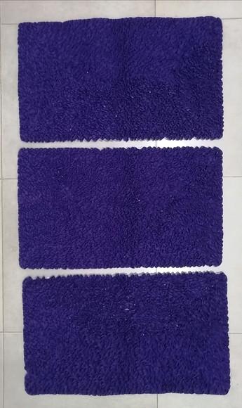 3 Tapetes Frufru Roxo Antiderrapante