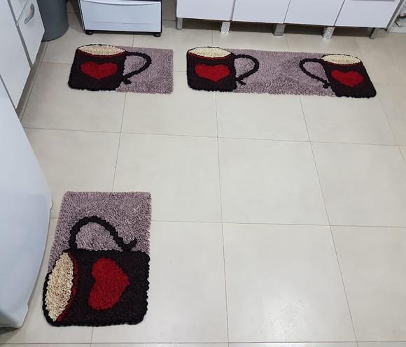 Jogo Cozinha Xícara em Frufru Antiderrapante
