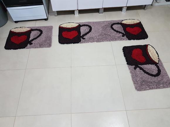 Jogo Cozinha Xícara em Frufru Antiderrapante