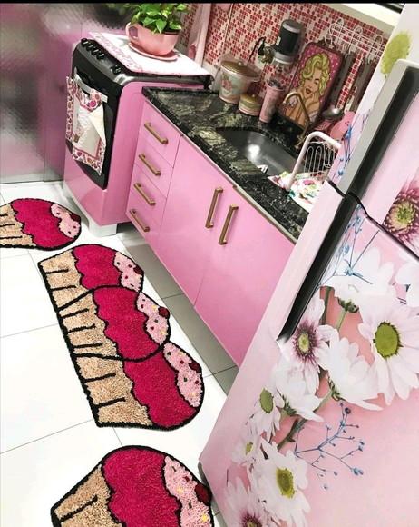 Jogo Tapete de Cupcake em Frufru Antiderrapante
