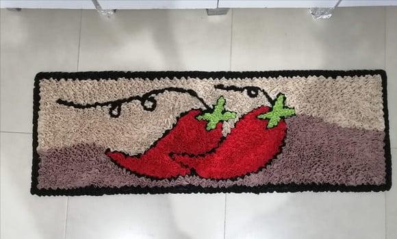 Passadeira de Cozinha Pimenta Frufru Antiderrapante